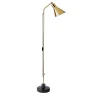 Alzabile Brass and Black Floor Lamp by Ignazio Gardella