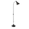 Alzabile Chrome and Black Floor Lamp by Ignazio Gardella