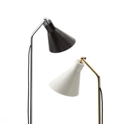 Alzabile Chrome and Black Floor Lamp by Ignazio Gardella
