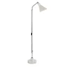 Alzabile Chrome and White Floor Lamp by Ignazio Gardella