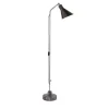 Alzabile Chrome Gray and Black Floor Lamp by Ignazio Gardella