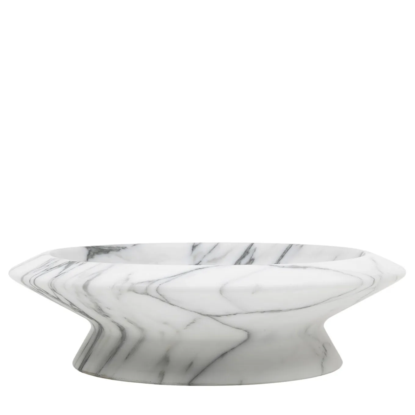 Amaltea White Arabescato Centerpiece by Ivan Colominas