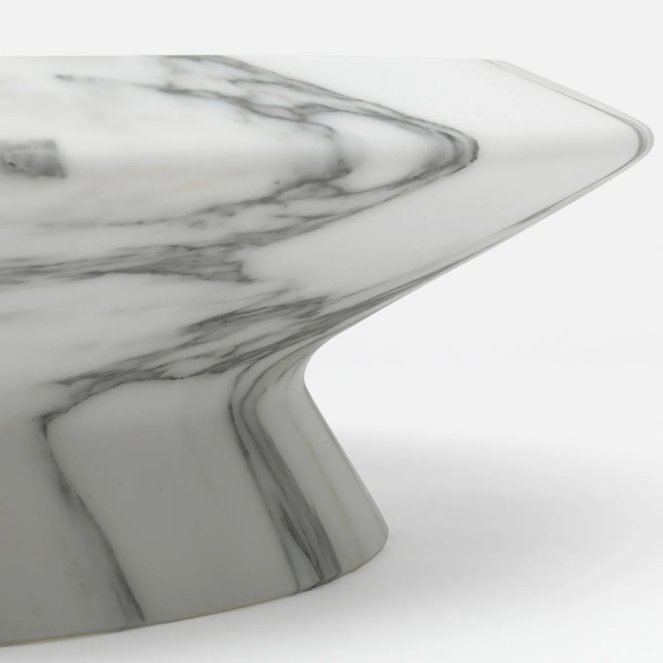 Amaltea White Arabescato Centerpiece by Ivan Colominas