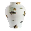Amami Amphora Porcelain Vase With Tropical Fish H27Cm