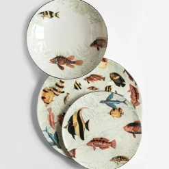 Amami Porcelain Soup Plate With Tropical Fish #4