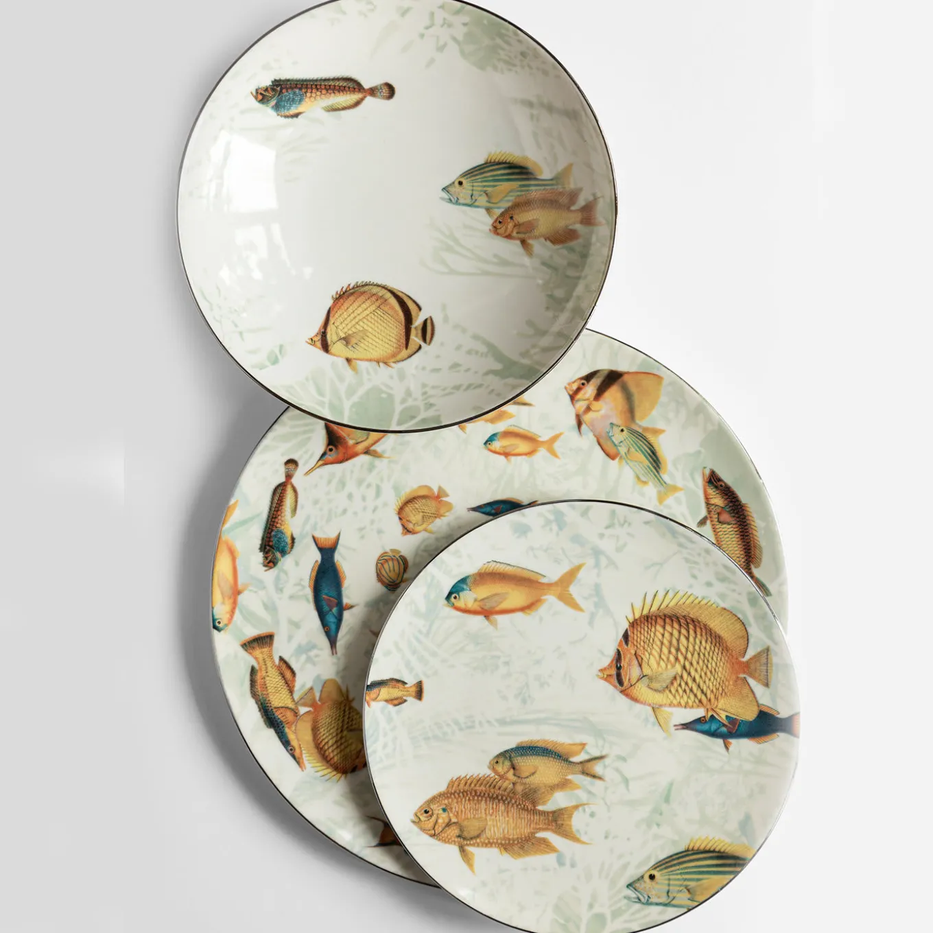 Amami Porcelain Soup Plate With Tropical Fish #2