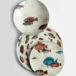 Amami Porcelain Soup Plate With Tropical Fish #1