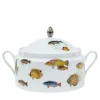 Amami Porcelain Tureen With Tropical Fish