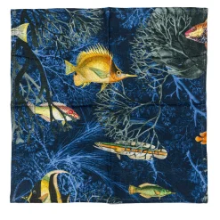 Amami Set Of 6 Linen Napkins With Marine Decoration