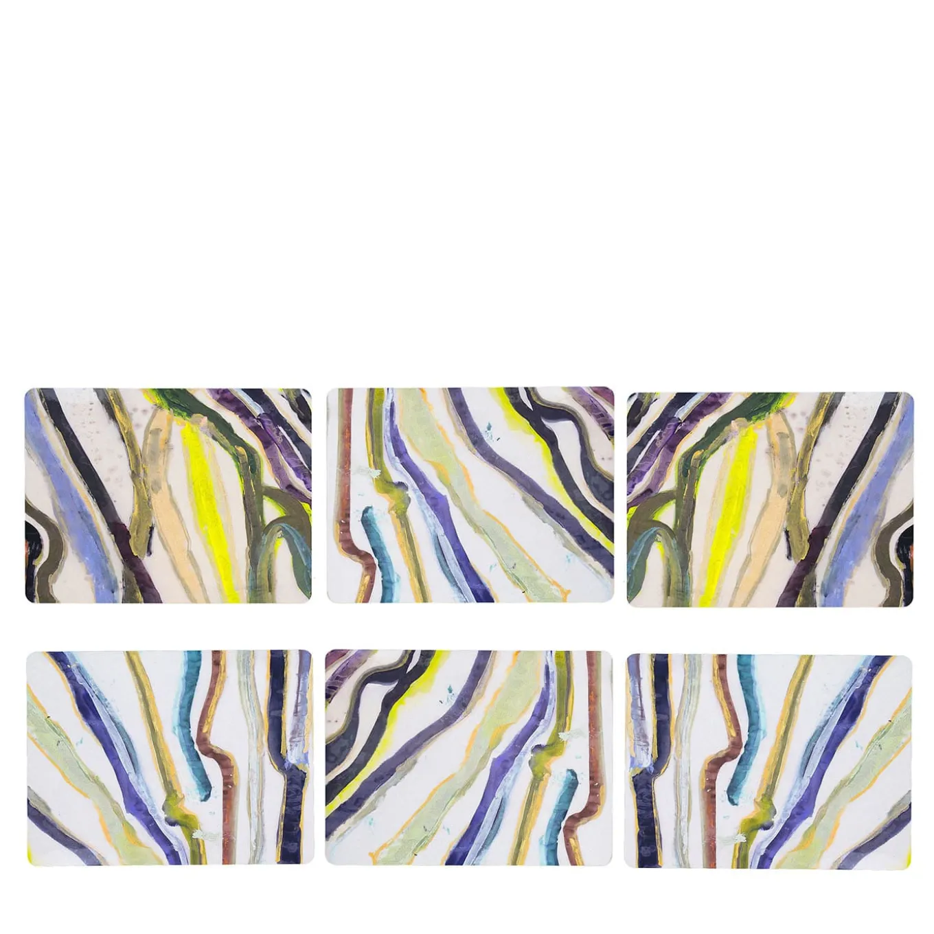 Amazonia Set of 6 print glossy wood fiber tablemats