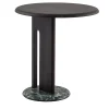 Ambrogio Alto Lagoon Oak Side Table with Alps Green Marble Base