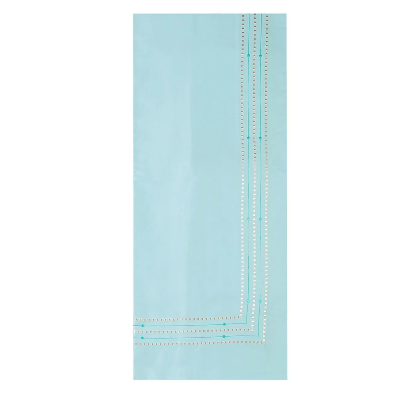 Ametista Light Blue Embroidered Cotton Satin Duvet Cover