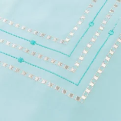 Ametista Light Blue Embroidered Cotton Satin Duvet Cover