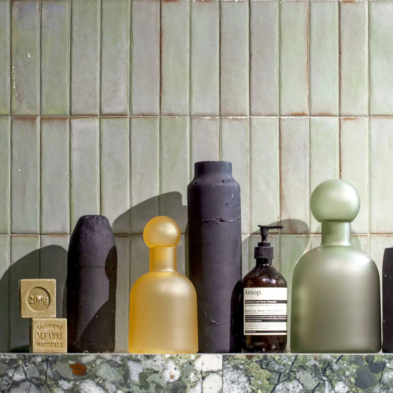 Ampolla Acid-Etched Amber Bottle