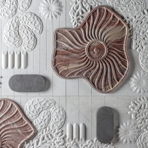 Anemone Marble Decorative Panel