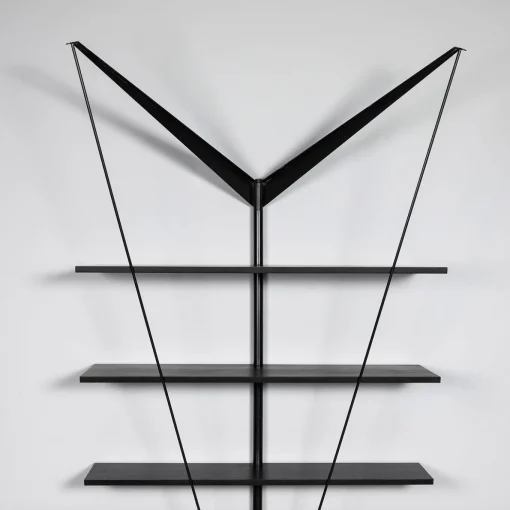 Angelo Necessario Black Steel Wall Shelf System