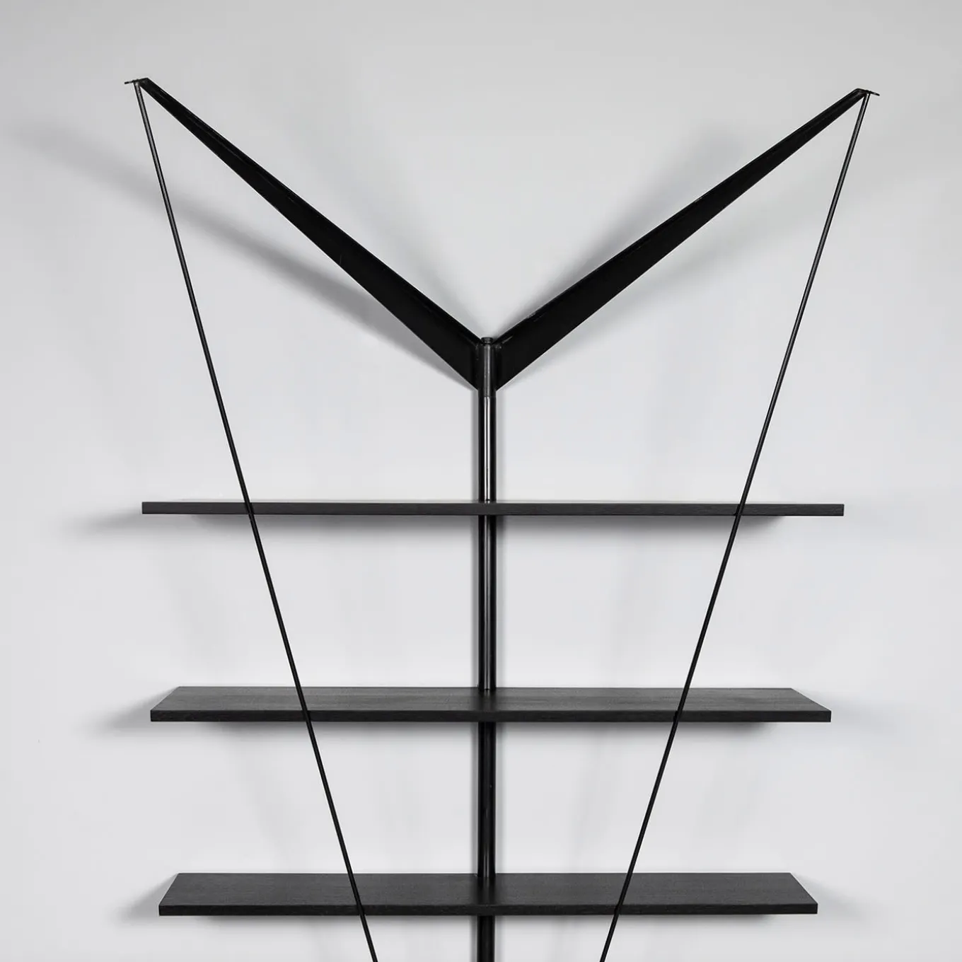 Angelo Necessario Black Steel Wall Shelf System
