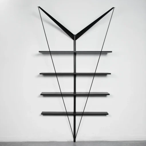 Angelo Necessario Black Steel Wall Shelf System