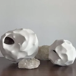 Anima White Patinated Terracotta Sculpture