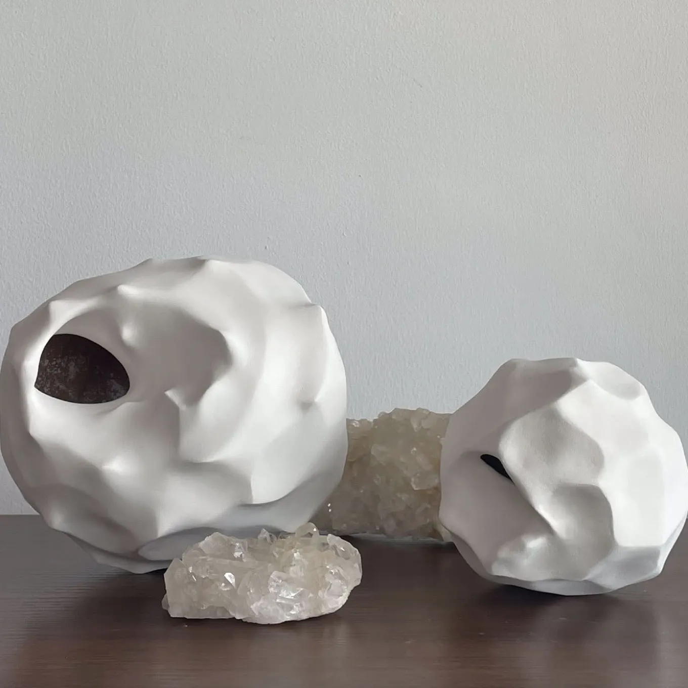 Anima White Patinated Terracotta Sculpture