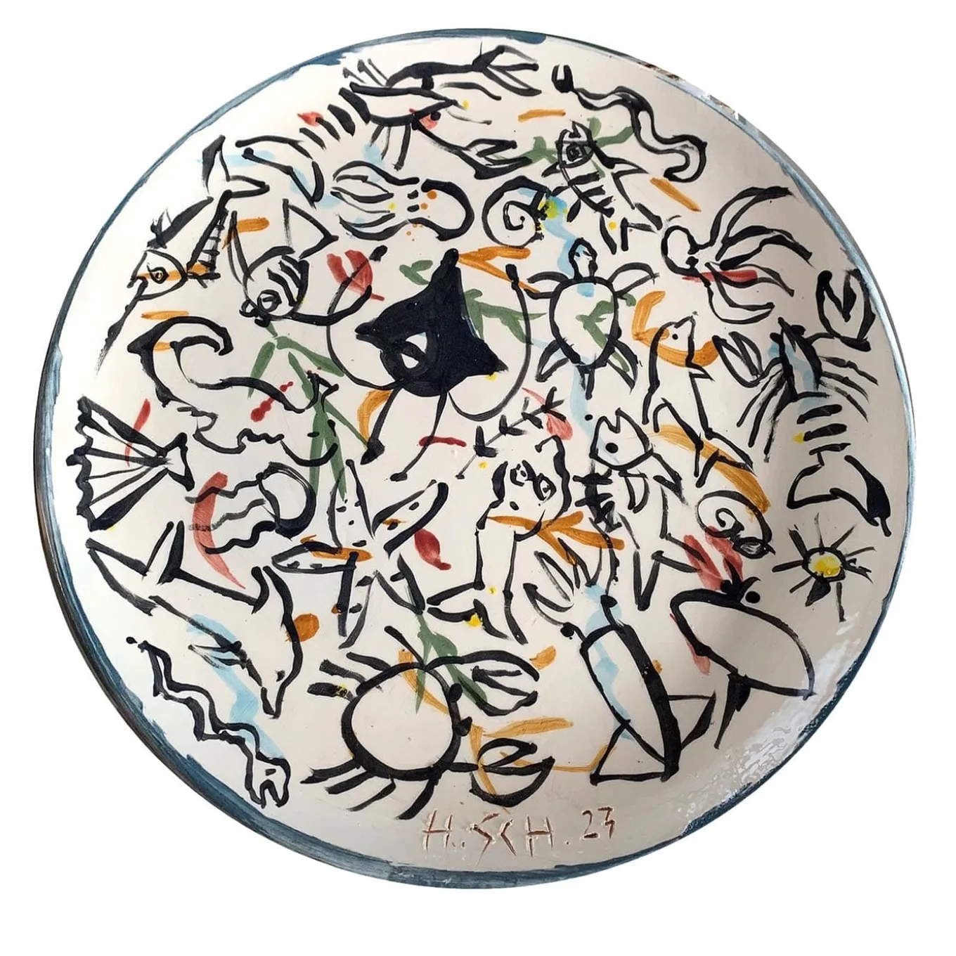 Animali marini decorative plate