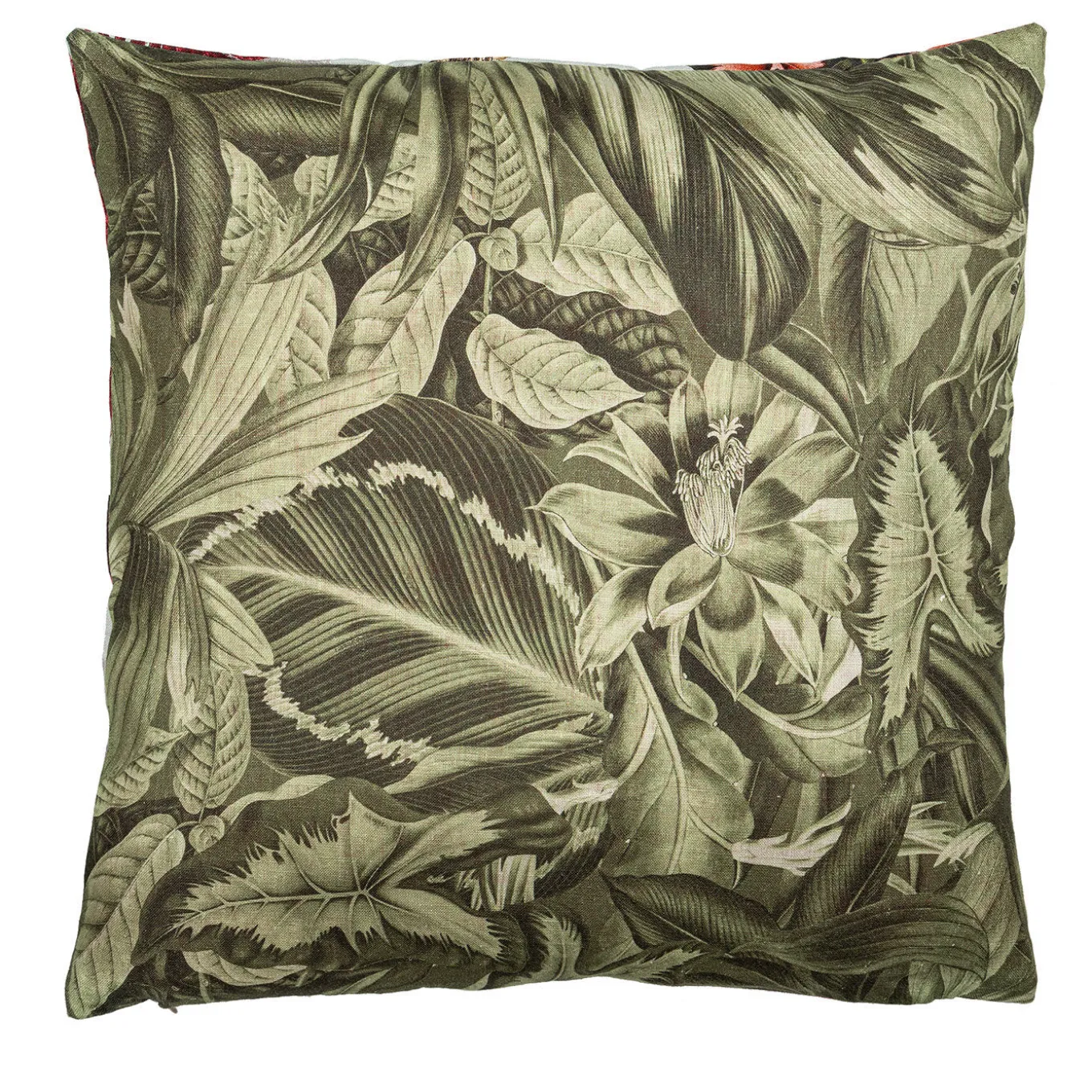 Animalia Linen Cushion With Koalas And Pink Flowers