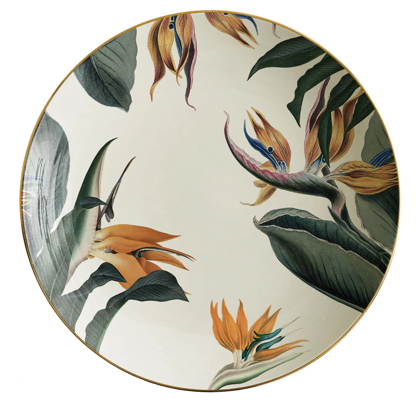 Animalia Porcelain Soup Plate With Tropical Flowers #2