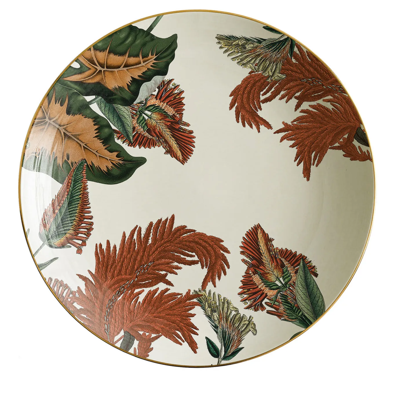 Animalia Porcelain Soup Plate With Tropical Flowers #1