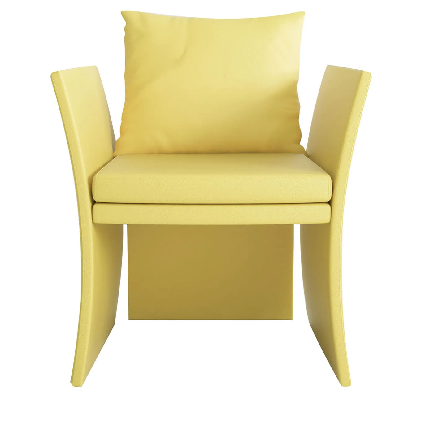 Anita Yellow Leather Armchair
