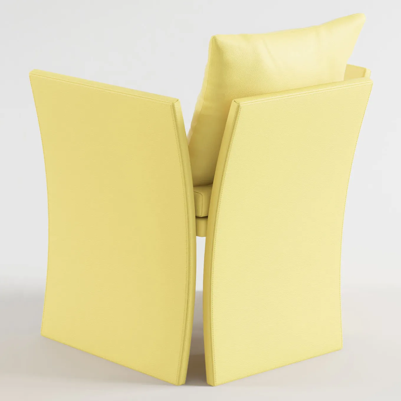 Anita Yellow Leather Armchair
