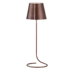 Antares Half-Circle Antiqued-Copper Wireless Table Lamp by Harari