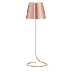 Antares Half-Circle Copper & Brass Wireless Table Lamp by Harari