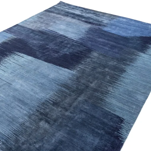 Antique Blue & Denim Blue Hand-Knotted Rug