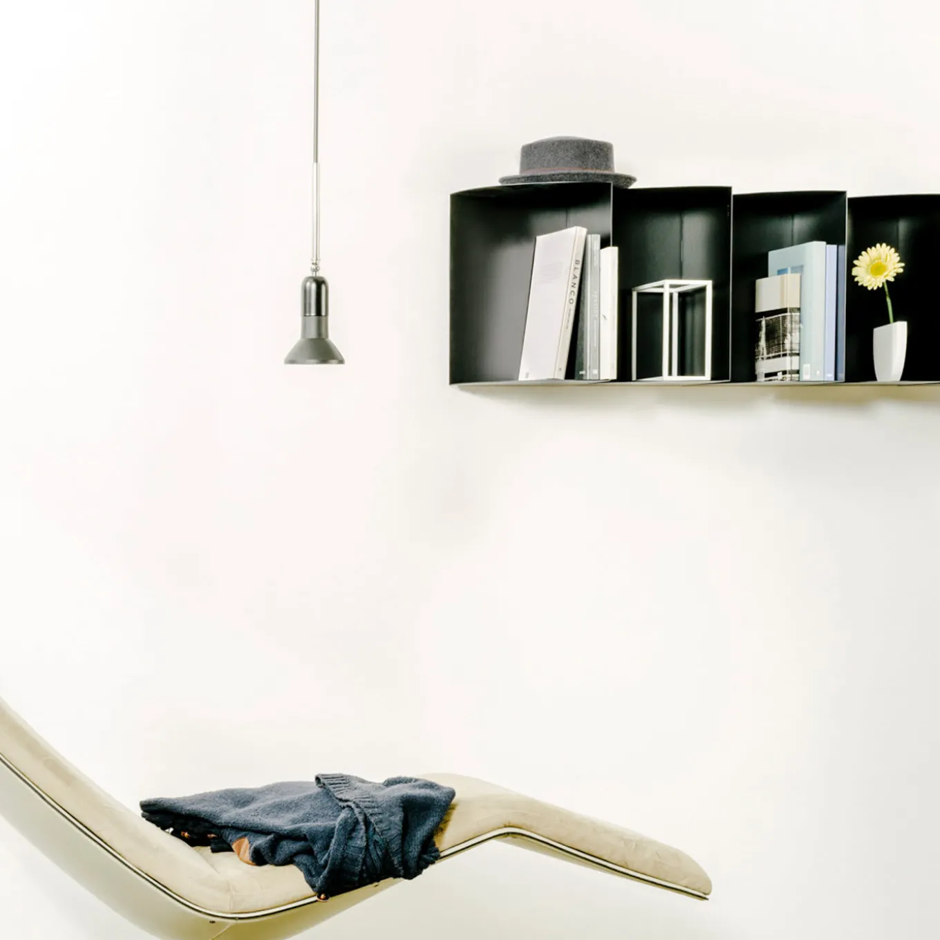 Aperture Black Shelf by Roberto Cicchinè