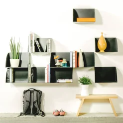 Aperture Black Shelf by Roberto Cicchinè