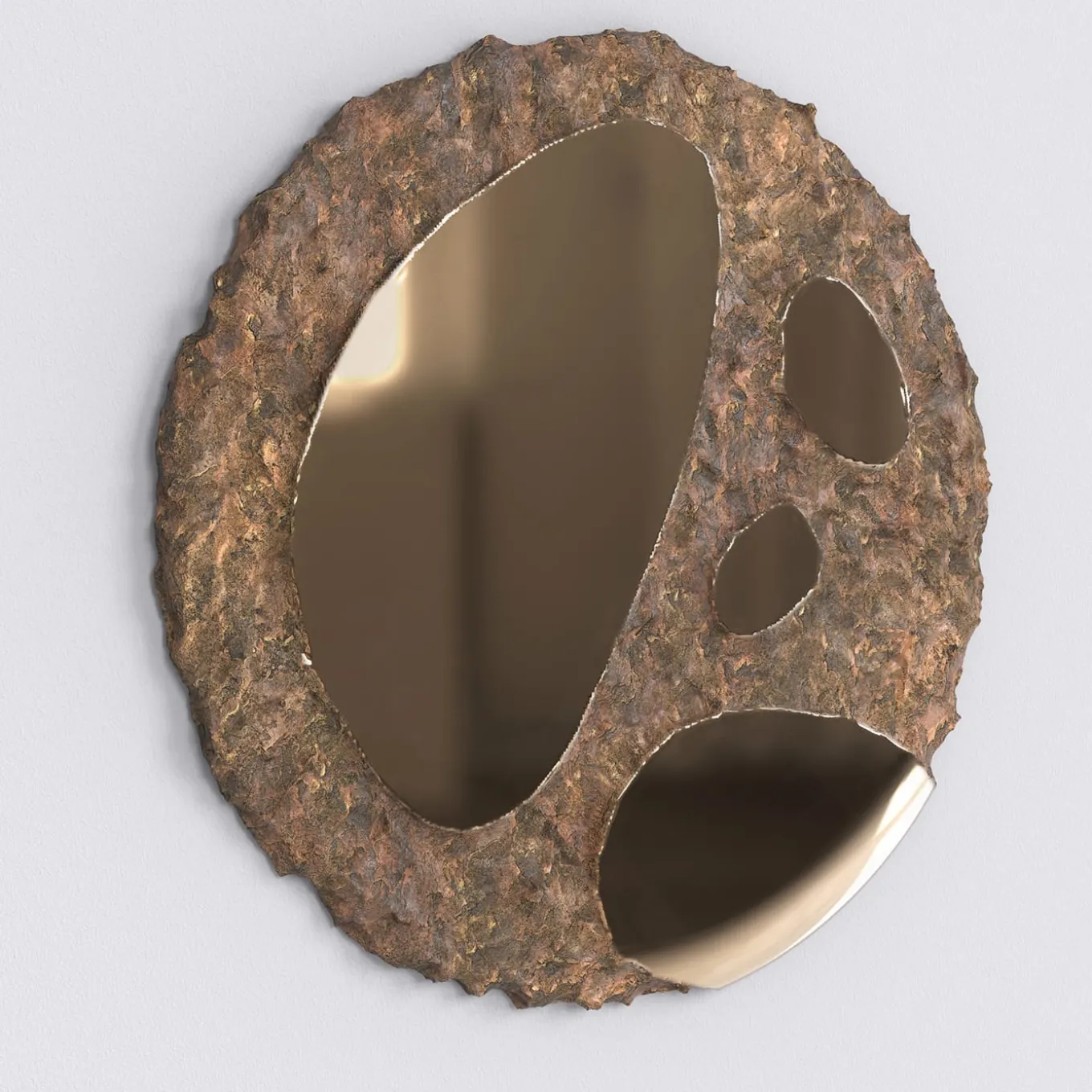 Apollo Cast Bronze Sculptural Wall Mirror #4