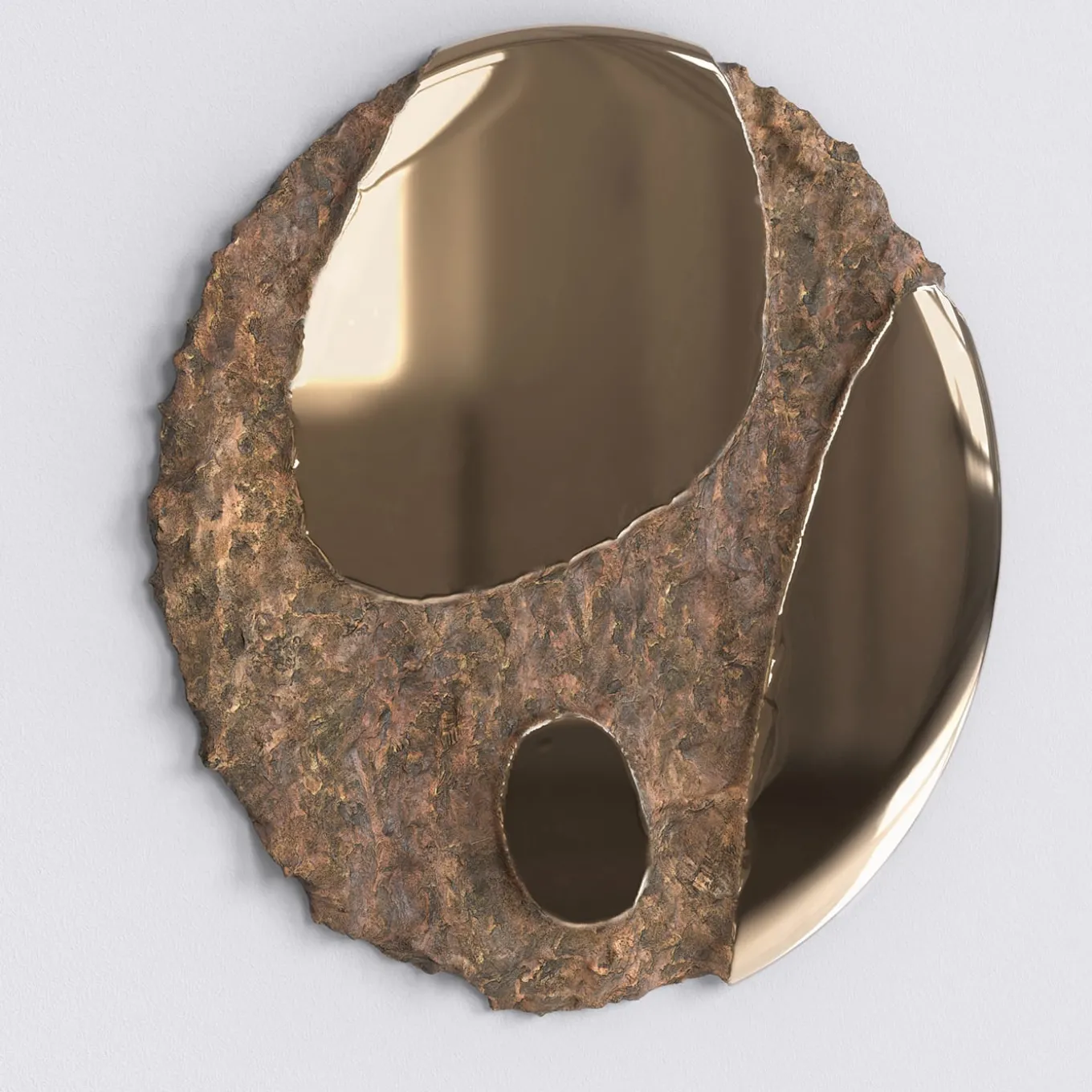 Apollo Cast Bronze Sculptural Wall Mirror #3