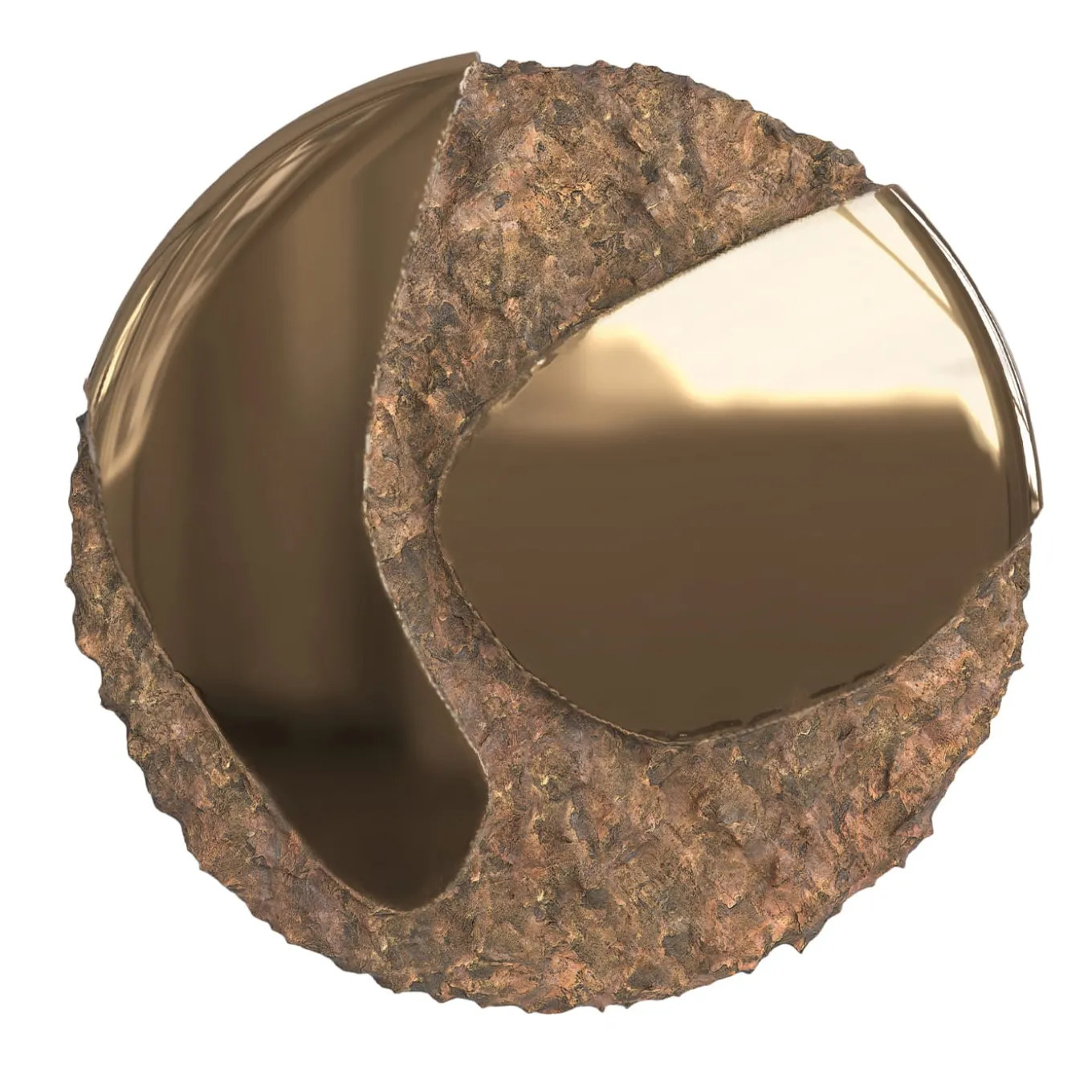 Apollo Cast Bronze Sculptural Wall Mirror #5