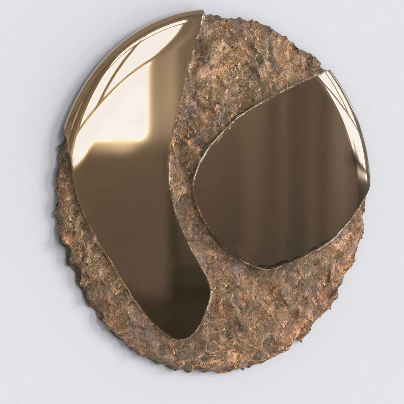 Apollo Cast Bronze Sculptural Wall Mirror #5