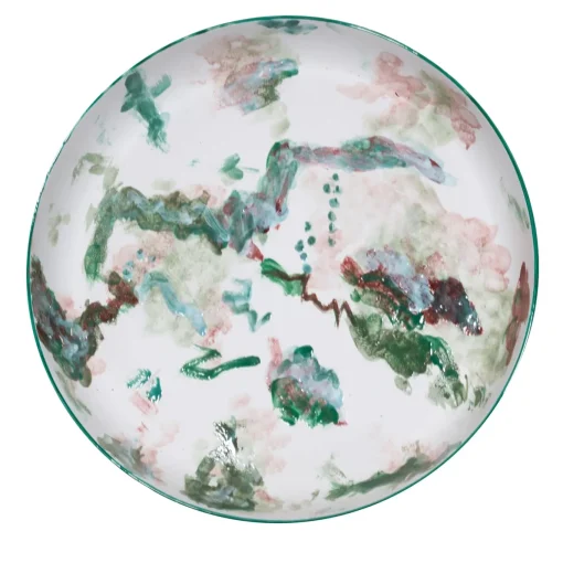 Apollo Hand-painted Large Ceramic Centerpiece Bowl