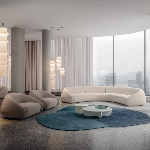 Apper Beige 4-seats Sofa by Antonio Rodriguez