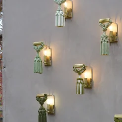 Applique Changeant Imperiale White and Sage Green Wall Lamp