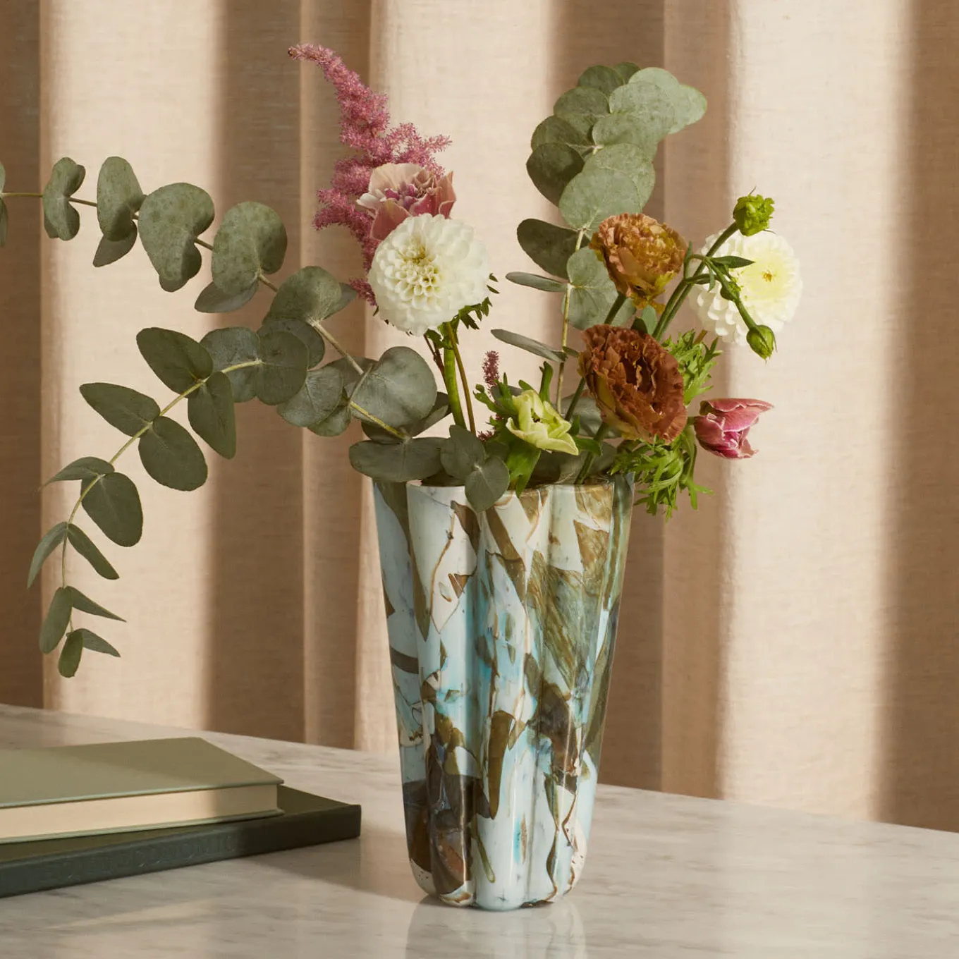 Aquamarine Bucket Glass Vase