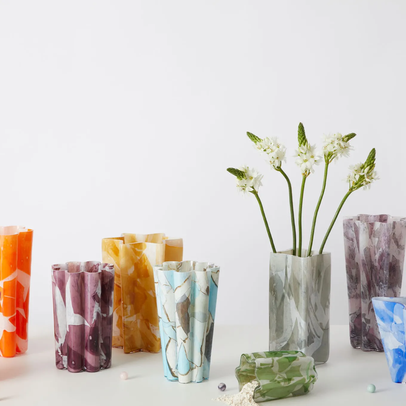 Aquamarine Bucket Glass Vase