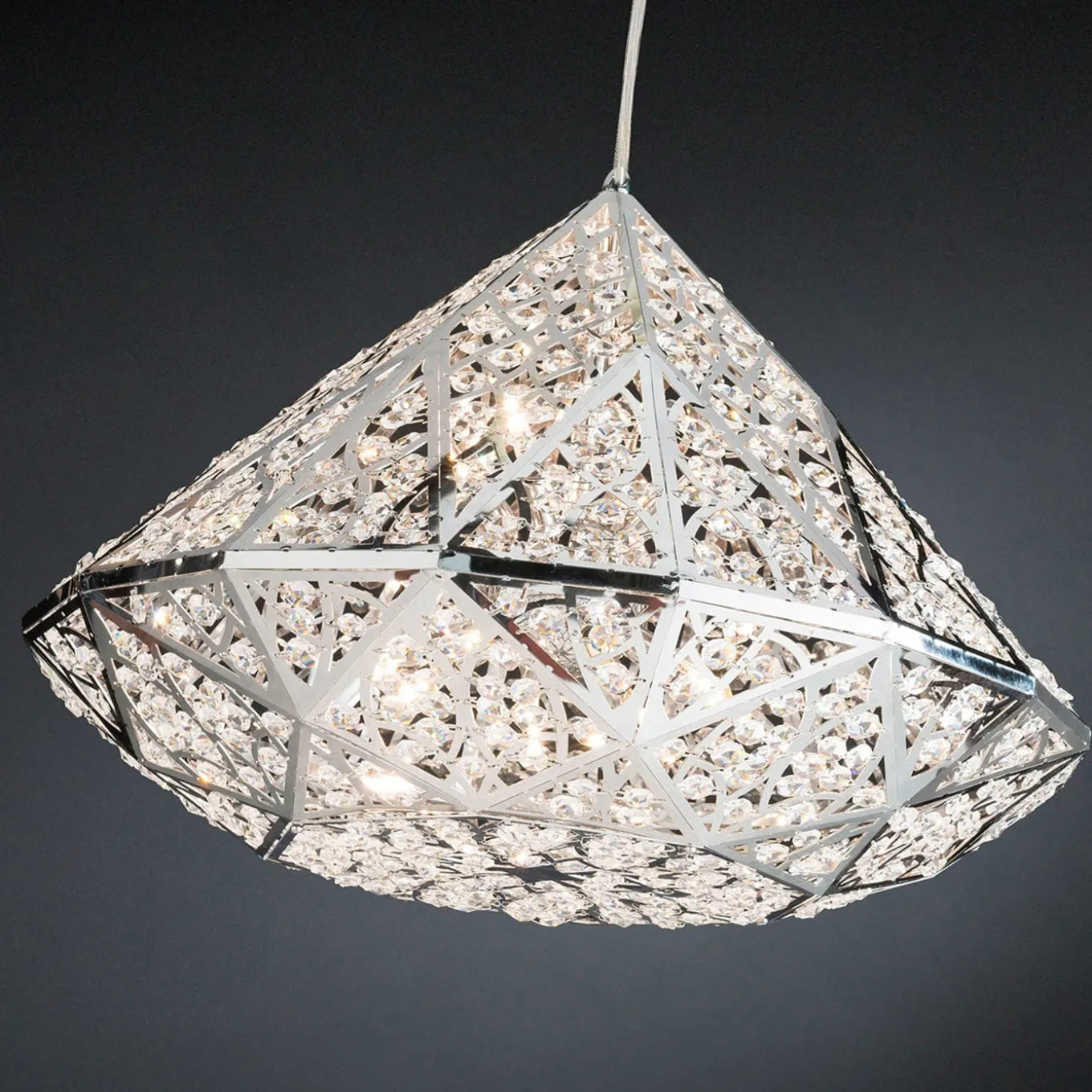 Arabesque Diamond H40 Silvery Chandelier