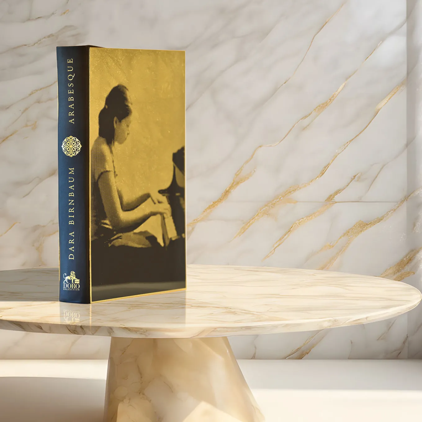 Arabesque Gold Video Artwork Sculptural Book