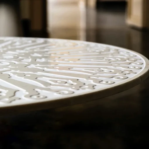 Aragona Pearl White marble Coffee table by Roberto Semprini