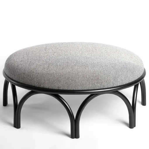 Arcadia Black Pouf