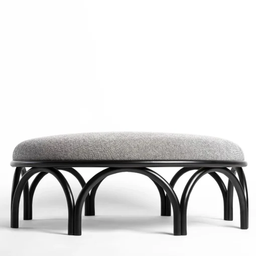 Arcadia Black Pouf
