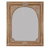 Arched Mirror with Capodimonte Porcelain Flowers and Hand-Painted Gold Highlights